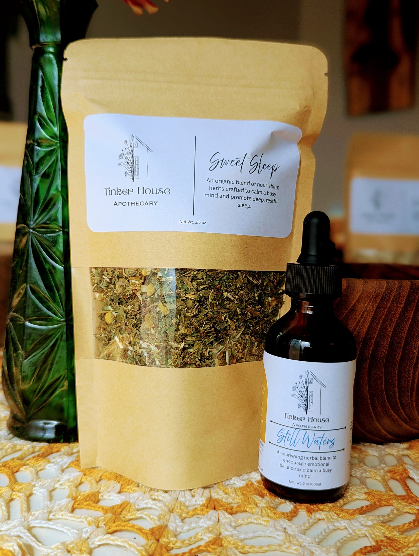 Still Water tincture + Sweet Sleep tea