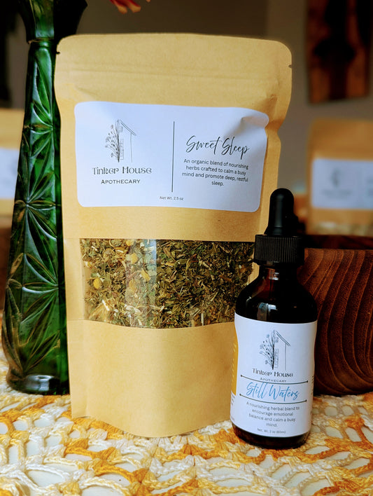 Still Water tincture + Sweet Sleep tea